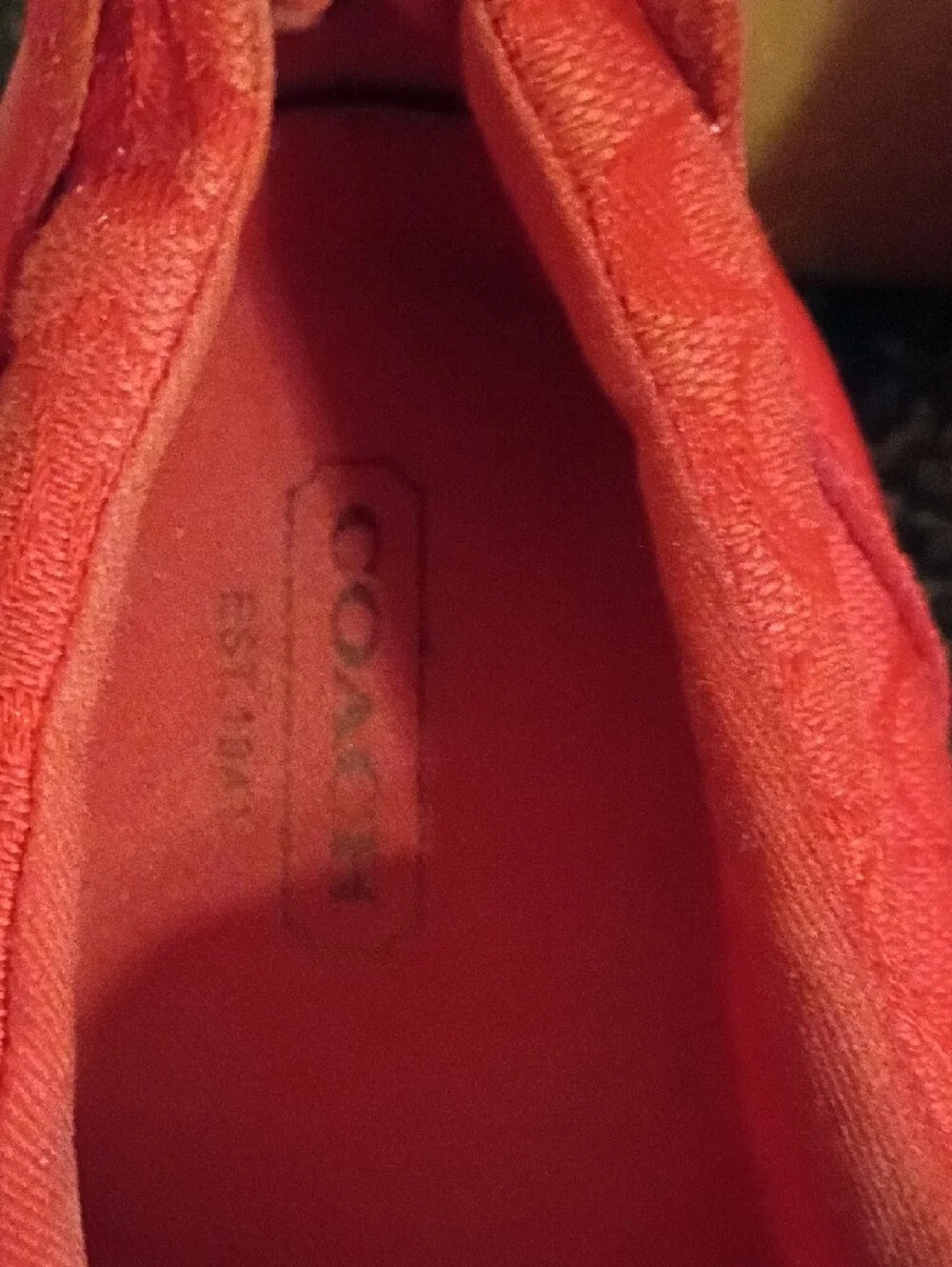 Coach Red Signature Canvas Lace-Up Sneakers Size 11
